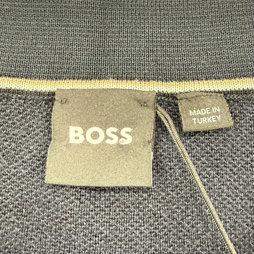 Hugo Boss Sweater Polo Men's XL Navy NWT Johnny Collar Short Sleeve Knit